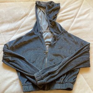 barely used SHEIN grey cropped zip up